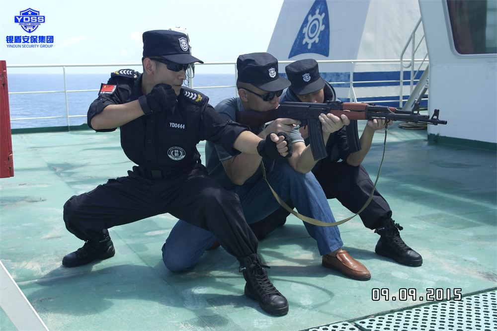 銀盾安保集團海外安保服務護航任務 銀盾安保集團海外安保海保隊員船舶護航任務日常訓練